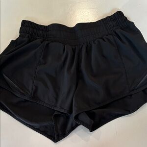Lululemon black running shorts